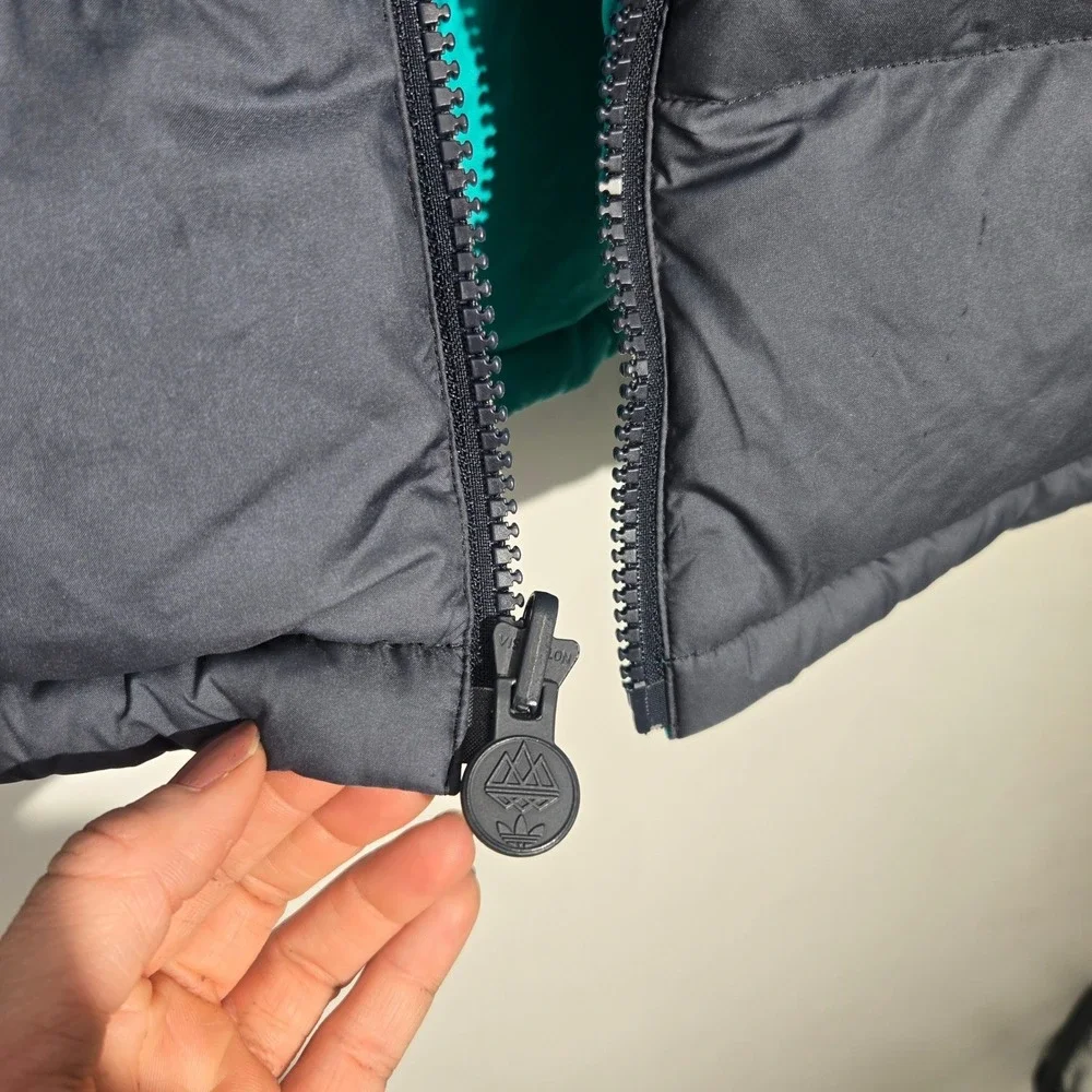 Adidas Sz M Spezial Carnforth Dead Stock Reversible Puffer Jacket Teal Gray Mens